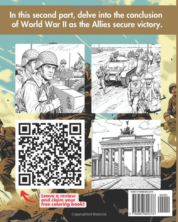 World War II Coloring Book (Part 2): Story of Second World War | 30+ Coloring Pages | 20+ Facts & Dates | For Kids & Adults - Image 2
