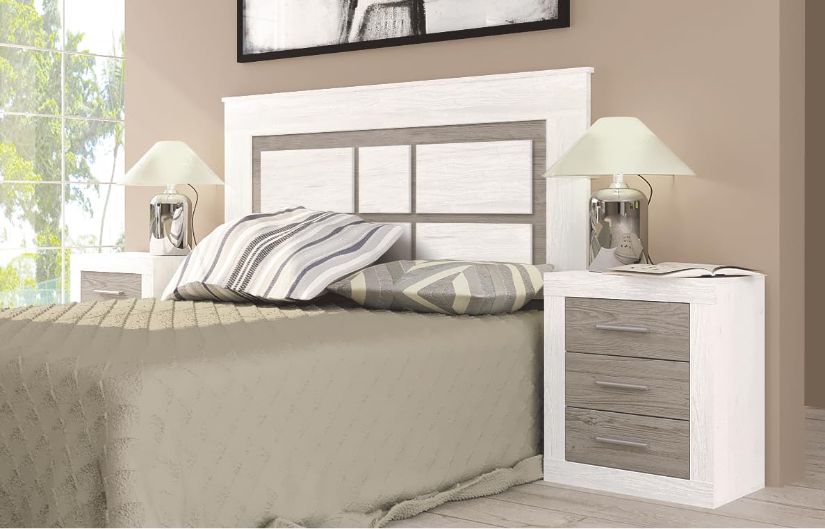 Shiito | Aspen Model - Headboard with Legs | Andersen Pine Finish - Grey