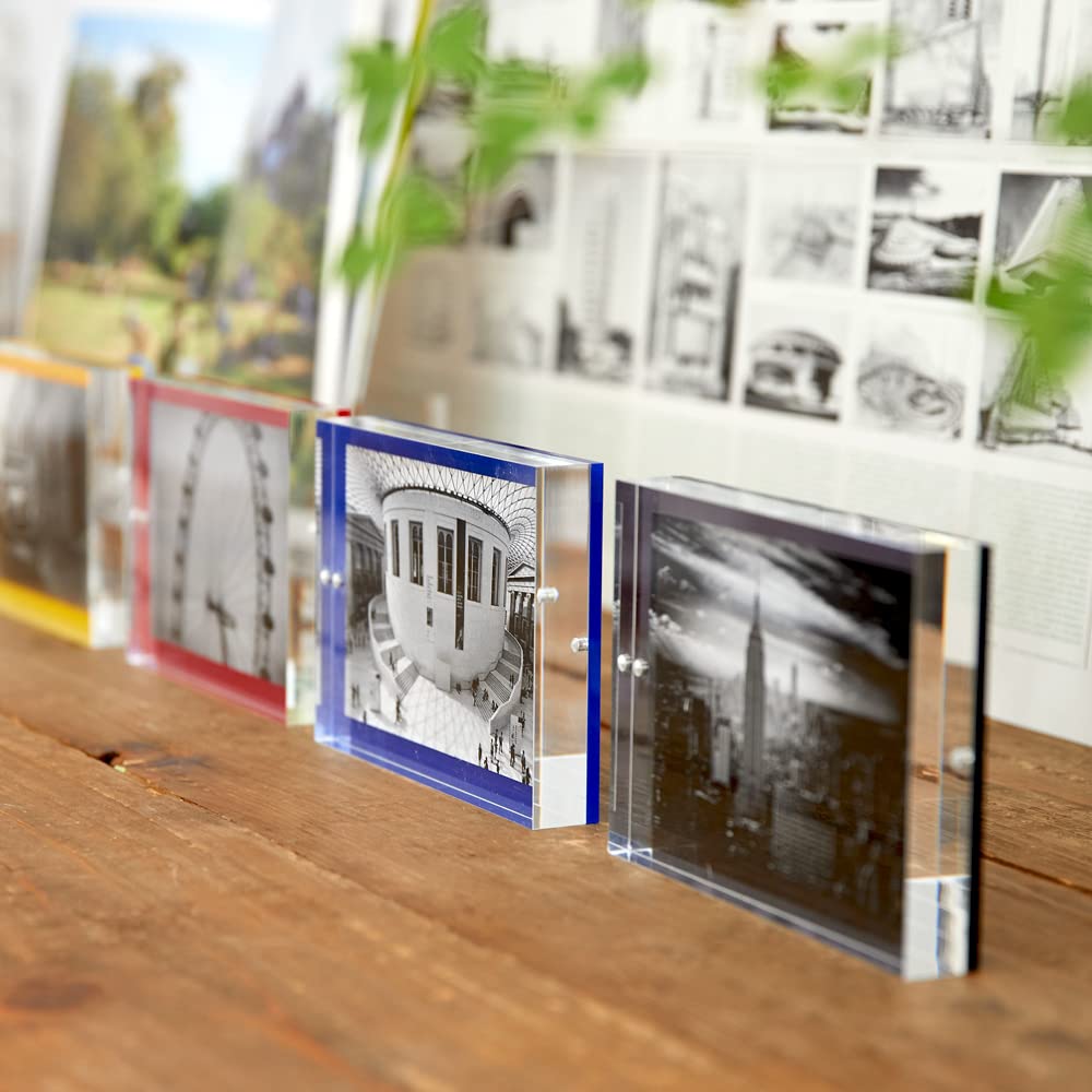 Amazon.co.jp: 【F+Tres】フォトフレーム マグネット アクリル 青