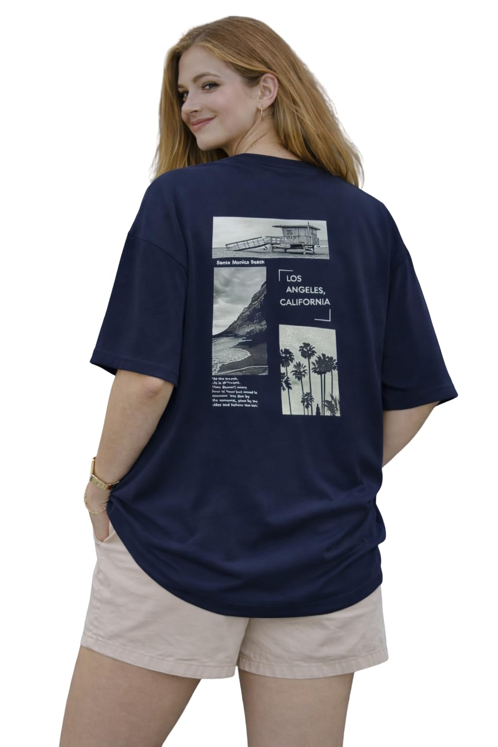 Women Oversized Graphic T-Shirt |Drop Shoulder | Half Sleeve | Round Neck Tee-BZ-301-image-33