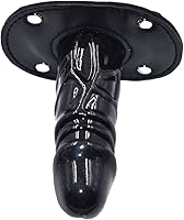 Vista 5 de YiFeng Consolador con cerradura Pene Boca Mordaza con bloqueo Bondage Correa de cuero en BDSM Juguete sexual para adultos (Largo)