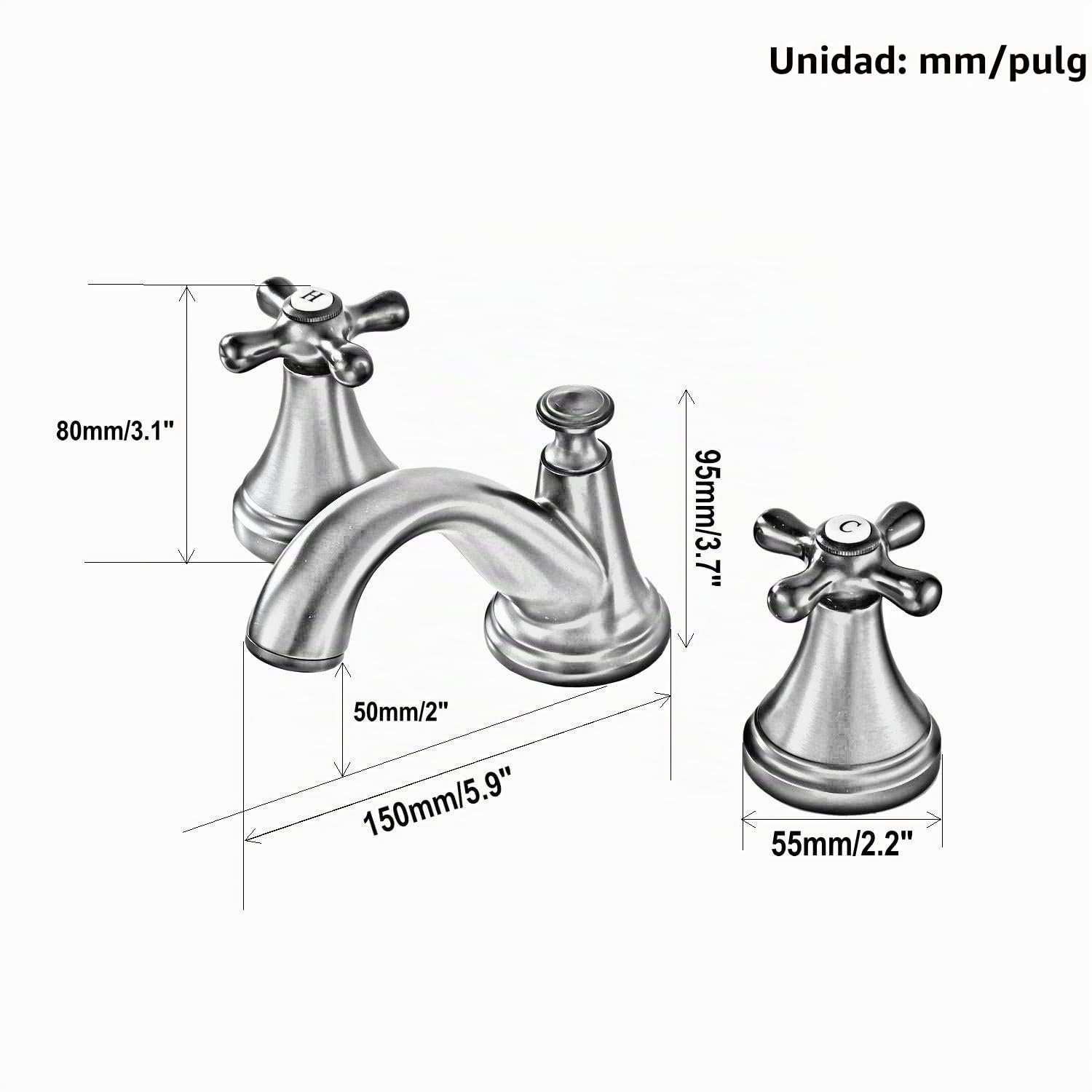 KF3050 - Grifo de baño (3 orificios)