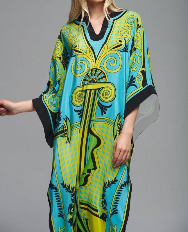 Copricostume Vestito Caftano Elegante Mare Woman Boho Chic Kaftan COV0283