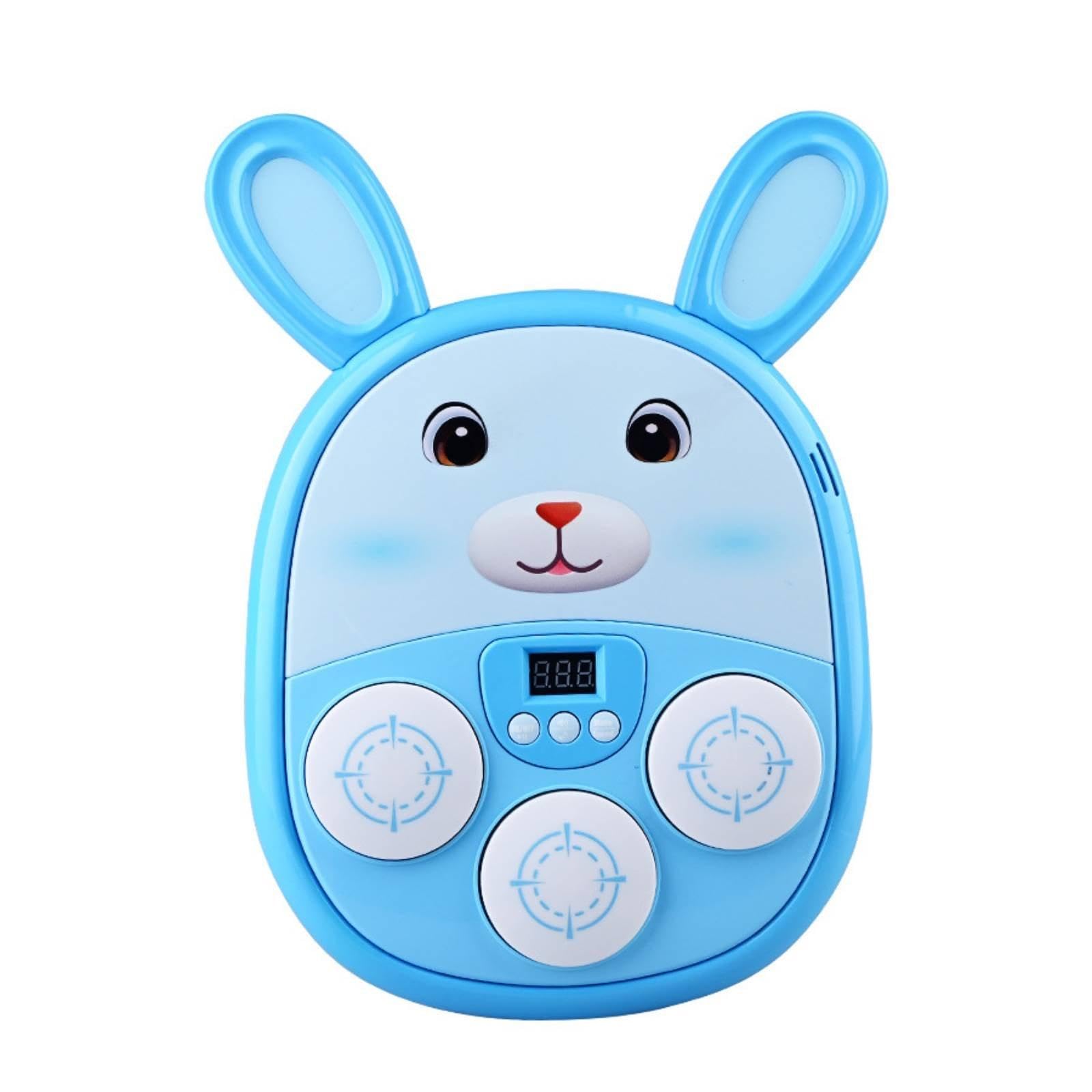 Animal Boxing Machine Sound Effects Music Boxing Machine Interactive Cartoon Punching Target for Kids, Home Blue Rabbit-image-37