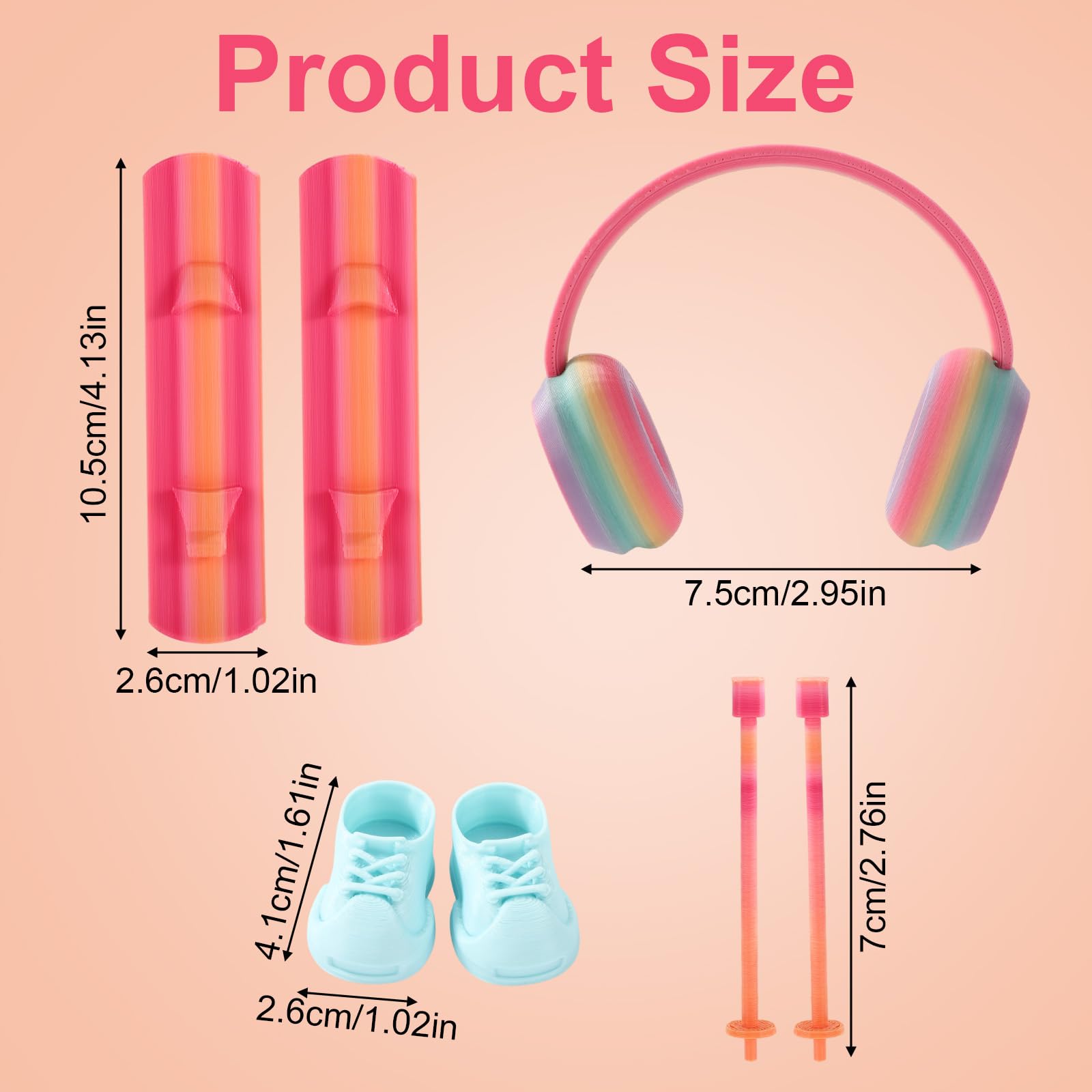 Sinbana Doll Ski Clothes Accessories Set - Image 2