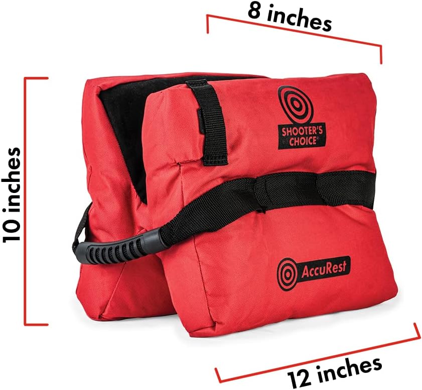 Shooter's Choice AccuRest Shooting Bag with Fill, Red