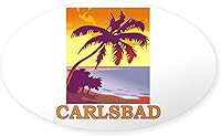 Vista 4 de CafePress Carlsbad, California Oval Pegatina Oval Parachoques, Euro Oval Car Decal