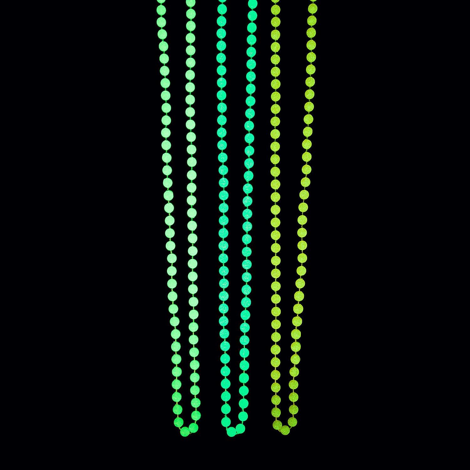 Fun Express Glow-in-the-Dark Patriotic Bead Necklaces Bulk 144 Pc