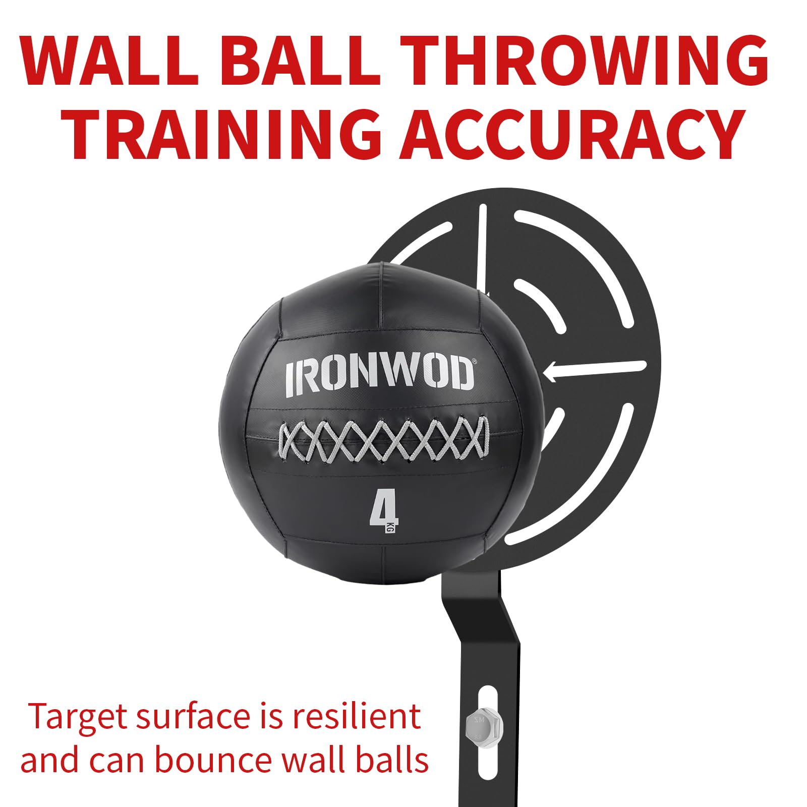 AHTAPFON Bersaglio da parete per rack montato con accessori di estensione, bersaglio palla medica per attacchi Power Squat, squash shot fitness per palestra domestica