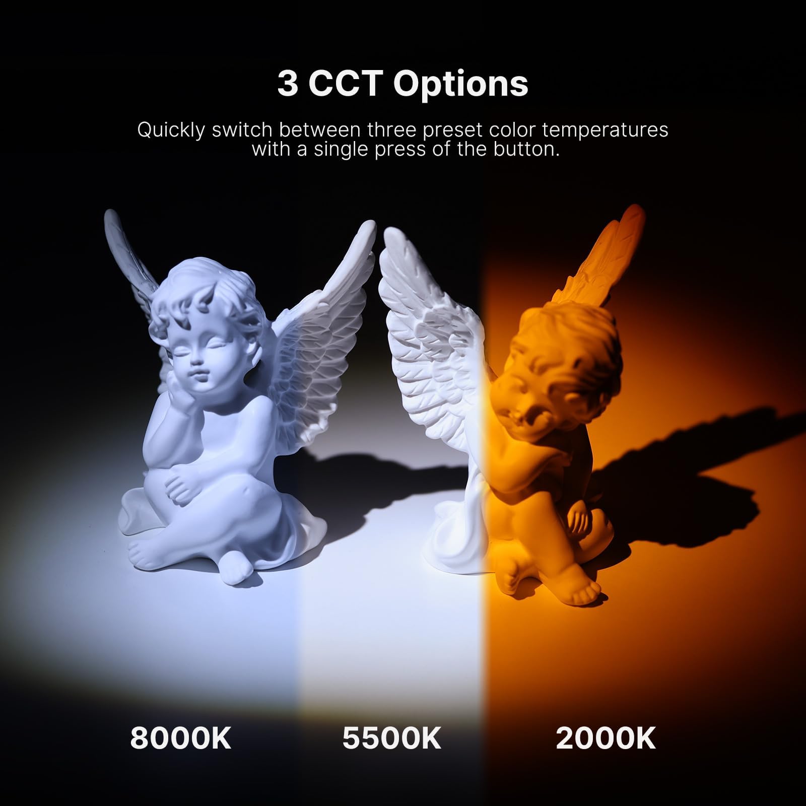 NALACAL Photography Flashlight, w 1/4" thread, LM07 LED, Handheld Videography Light Spotlight 2000K-5500K-8000K Bi-color Zoomable 2000mAh Rechargeable Portable Video Light for Camera Tripod Stand Cage