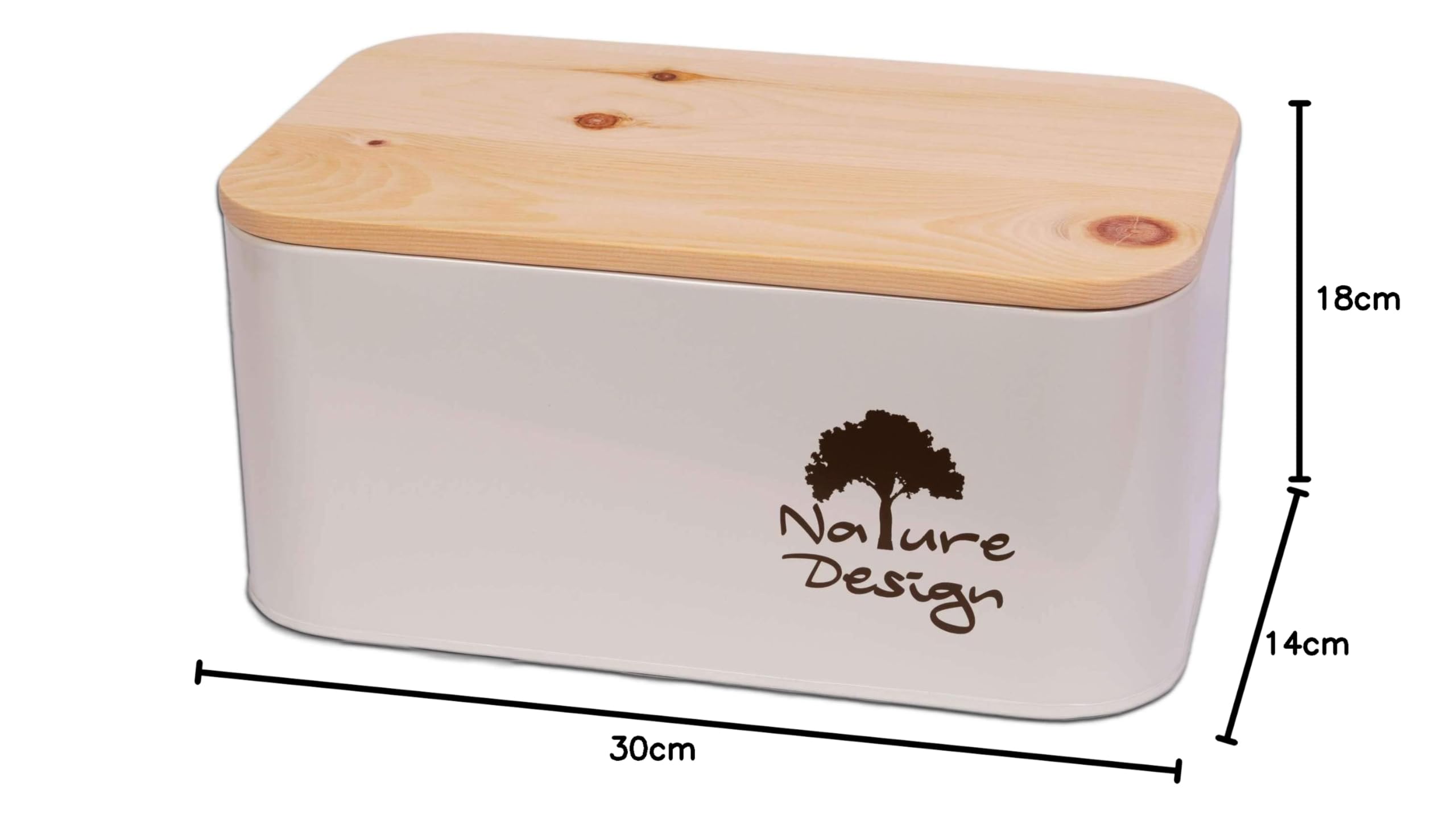 Brotbox aus Metall und Zirbenholz - abnehmbares Servier- und Schneidebrett - Brotkasten Made in Tirol