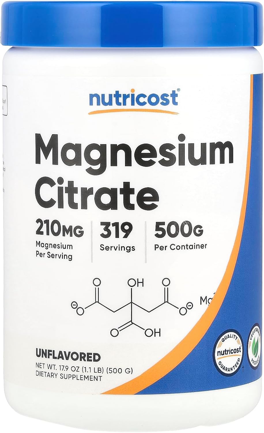 Nutricost Magnesium Citrate Powder (Raspberry Lemonade, 500 Gram)