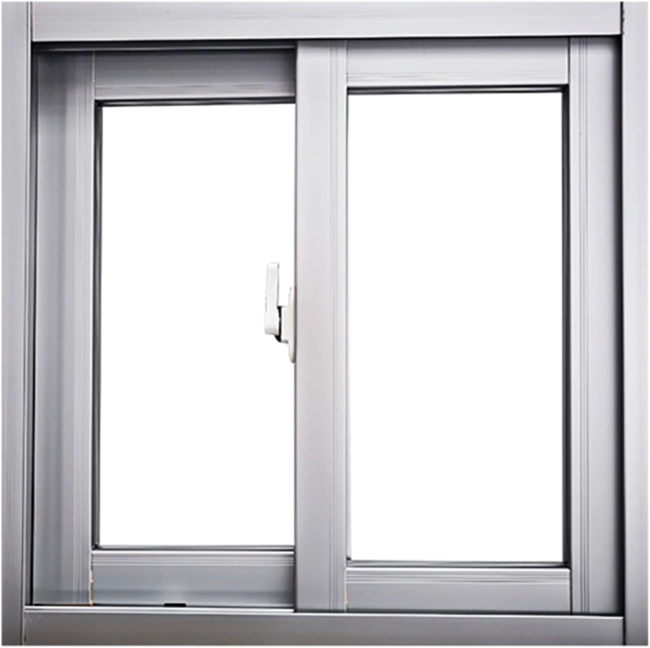 Basement Sliding Window, Basement Shed Window, Custom, Aluminum Frame, Tempered Glass, Easy Install, for Barns, Kitchen, Bathroom(Silver,80x80cm/W31.5xH31.5in)