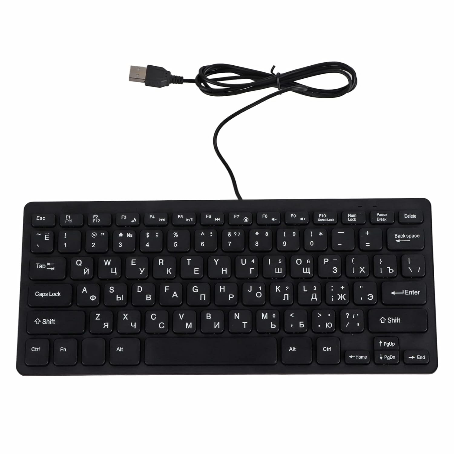 USB Wired Keyboard 78 Keys Language Keyboard with Russian Keyboard German Keyboard French Keyboard Ultra Slim USB Keyboard