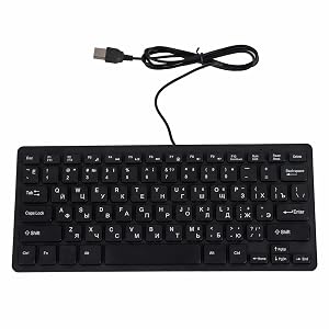 USB Wired Keyboard 78 Keys Language Keyboard with Russian Keyboard German Keyboard French Keyboard Ultra Slim USB Keyboard