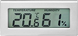 tianwandong Mini termómetro higrómetro digital LCD for interiores, sensor de temperatura y humedad, color negro y plateado(Silver)
