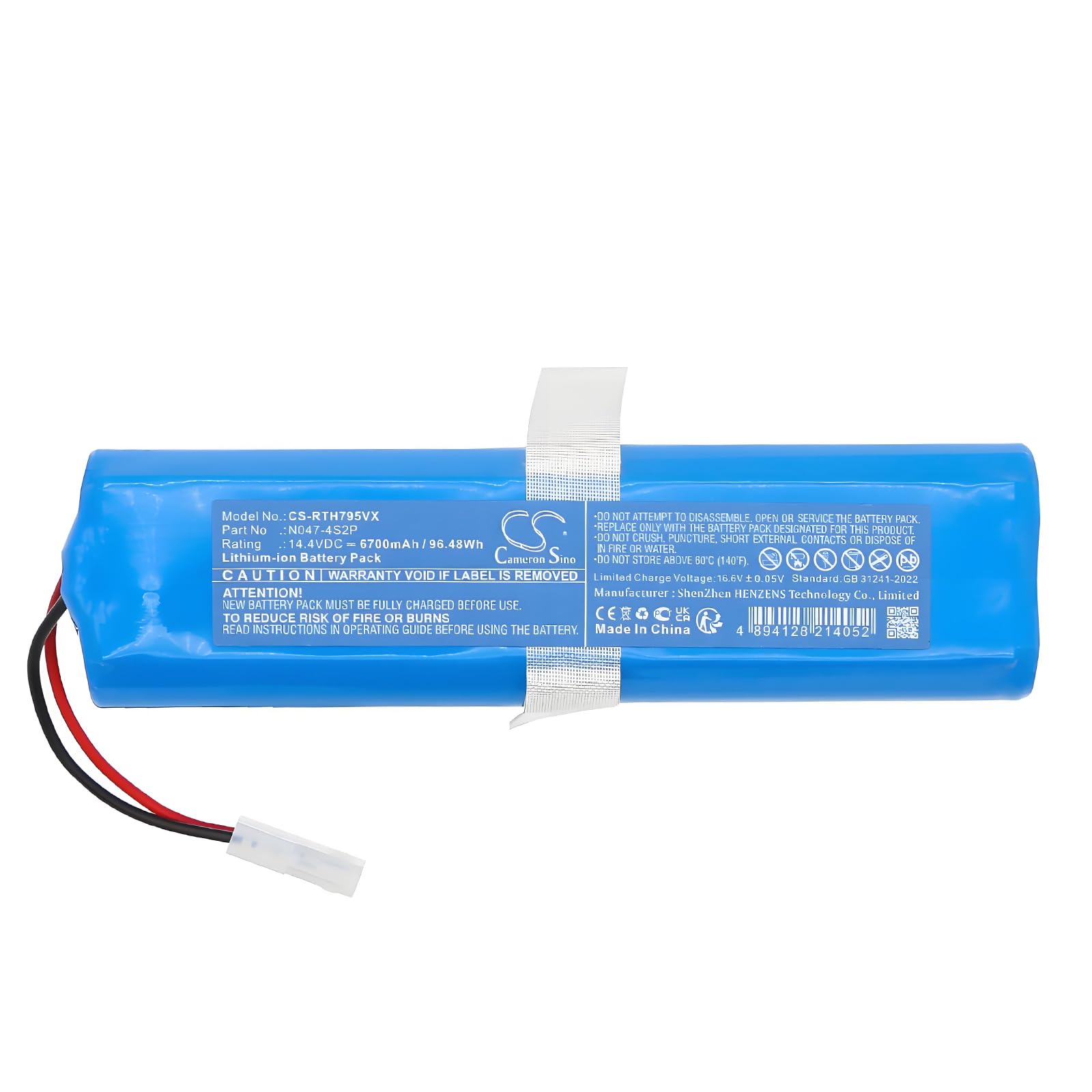 TECHTEK Batterie 6700mAh Compatible avec [Rowenta] RG7975WH/NS0, RG7987WH/NS0, RR7935WH, RR7935WH-NS0, RR7947WH/NS0, RR7975WH/NS0, RR7987WH/NS0, X-Plorer Series 95 remplace N047-4S2P, SS-2230002529
