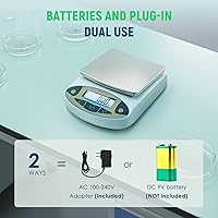 Vista 5 de Antstone Báscula de laboratorio de 211.64 oz x 0.00 oz, báscula digital de gramos, 0.00 oz de precisión, balanza analítica científica de alta