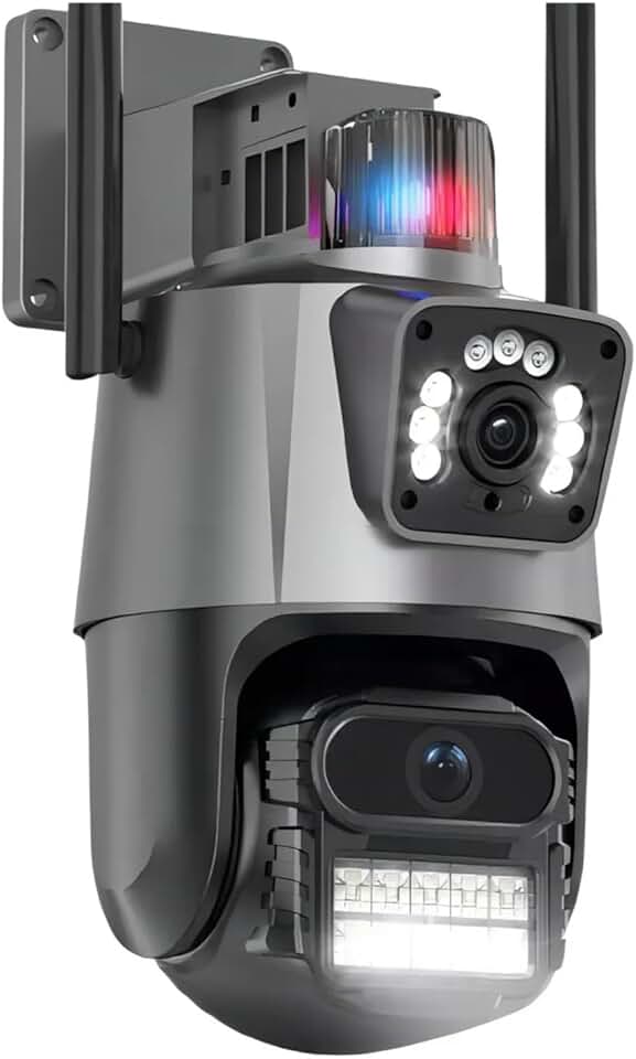 JL PROTEC Câmera de Segurança,Wifi 1080p 360° Full Hd Prova D'áGua Infravermelho Ip Wifi Lente Dupla 6mp (V3-C404-1-WIFI)