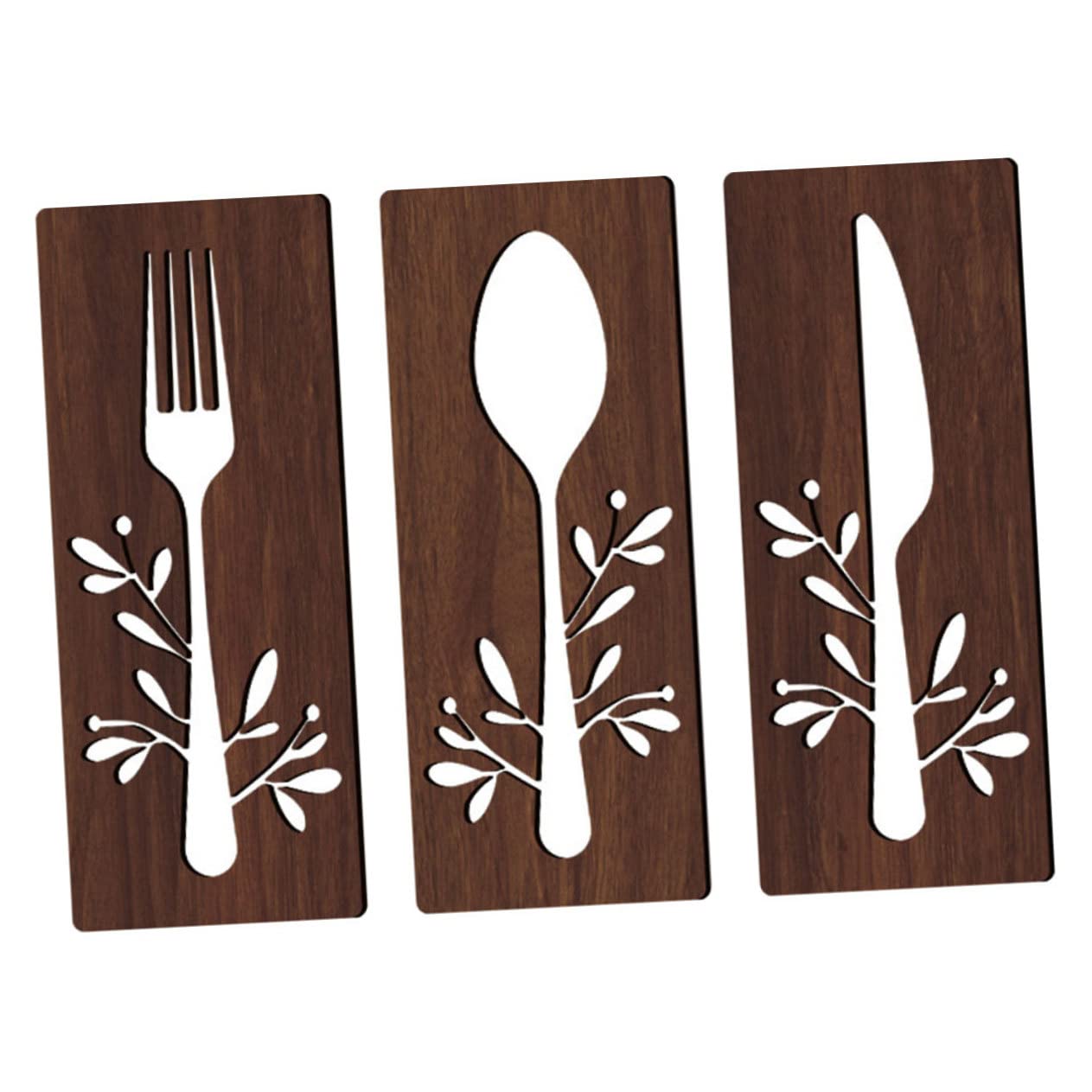 Panneau mural en bois de noyer sculpté pour une déco de cuisine chic