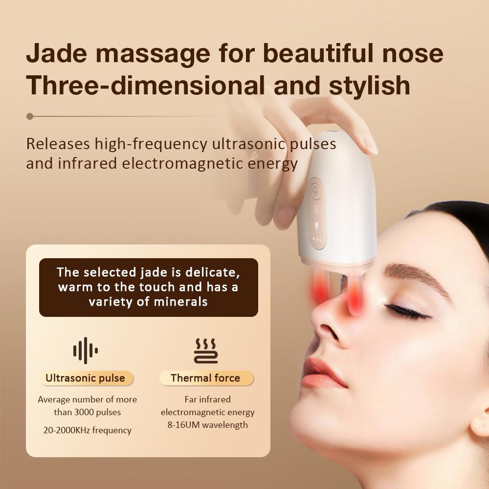 Masseur Électrique pour Rehaussement du Nez avec Vibration & Chaleur – Appareil de Remodelage Nasal et Raffermissement du Visage