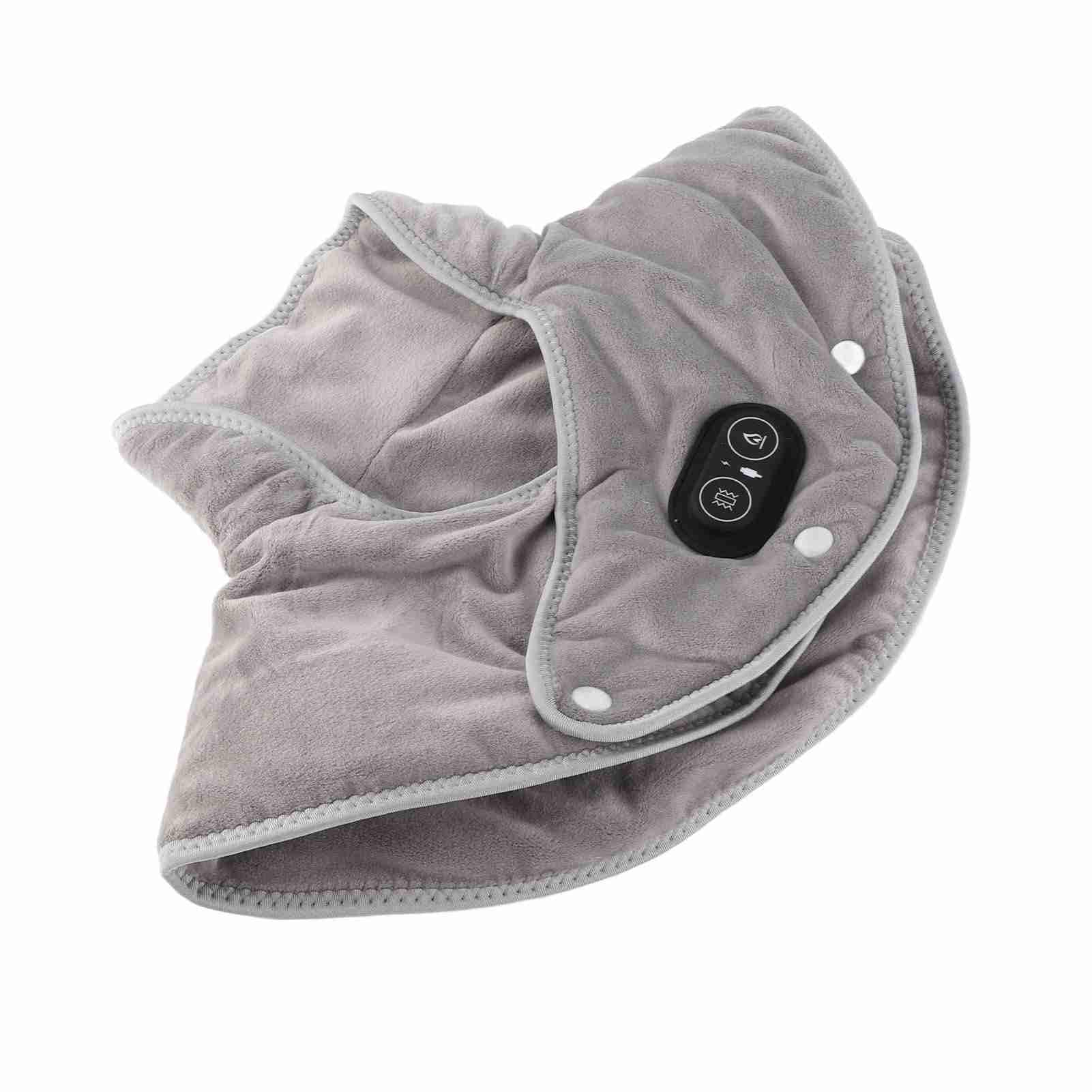 Envoltura Eléctrica para el Cuello Y los Hombros, Almohadilla Térmica para el Cuello Y los Hombros, Masajeador de Vibración, Bufanda Calentada, Soporte Térmico para el Cuello, Calentador para el Cuell