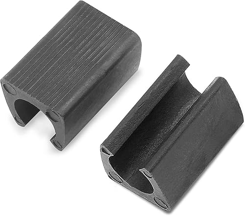 Uenhoy 30 protectores de patas de muebles de plástico negro con forma rectangular antideslizante para patas de silla, tapas para patas de silla, se