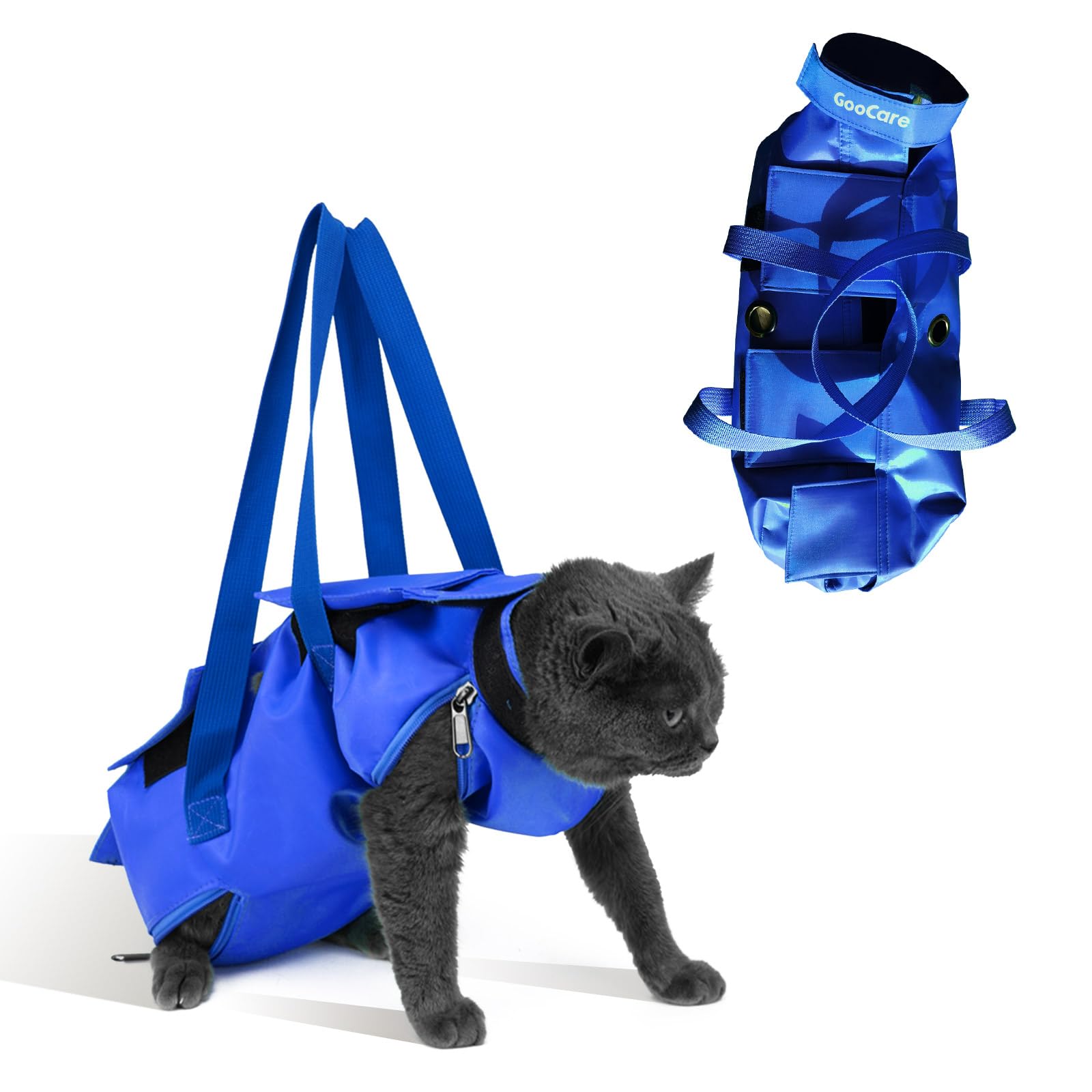 GooCare Pet's Grooming Bag for Claw Care, Nail Trimming, Anti-Scratching Grooming, and Medical Examinations. 22" L x 11" W, Restrait Bag for 13-18 lbs