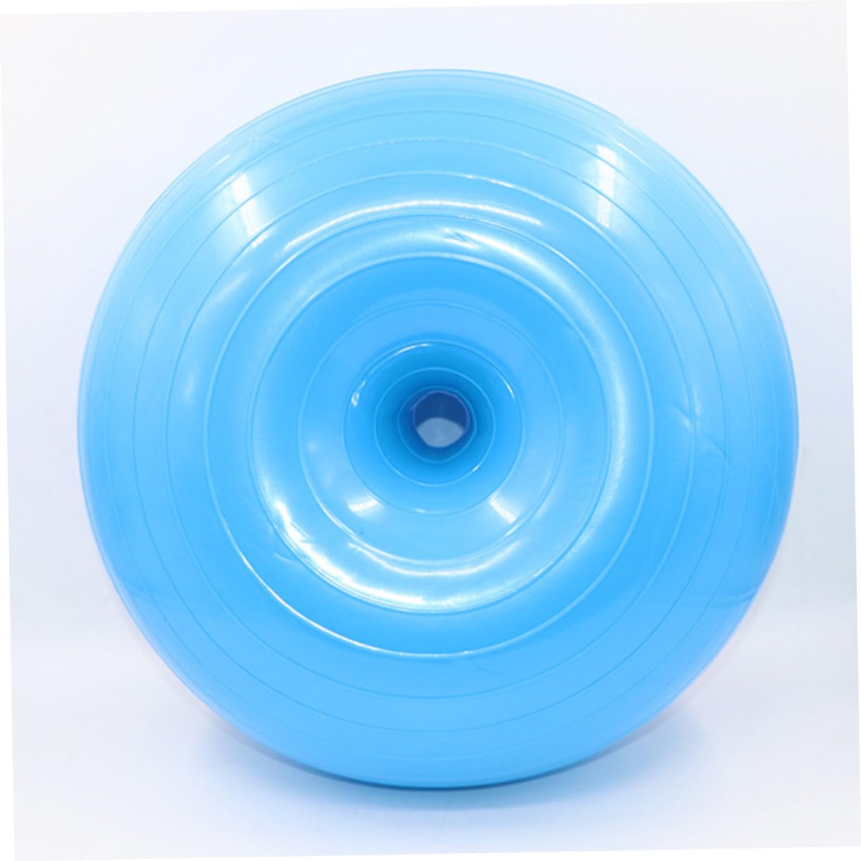 Pelota de Ejercicio Antiexplosión Forma de Donut para Yoga y Pilates Balón de PVC Antideslizante para Gimnasia Casa con Bomba Fitness y Equilibrio Azul