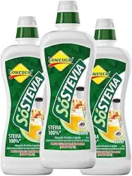 3 Adoçante 100% Só Stevia Liquido 65ml Lowçucar