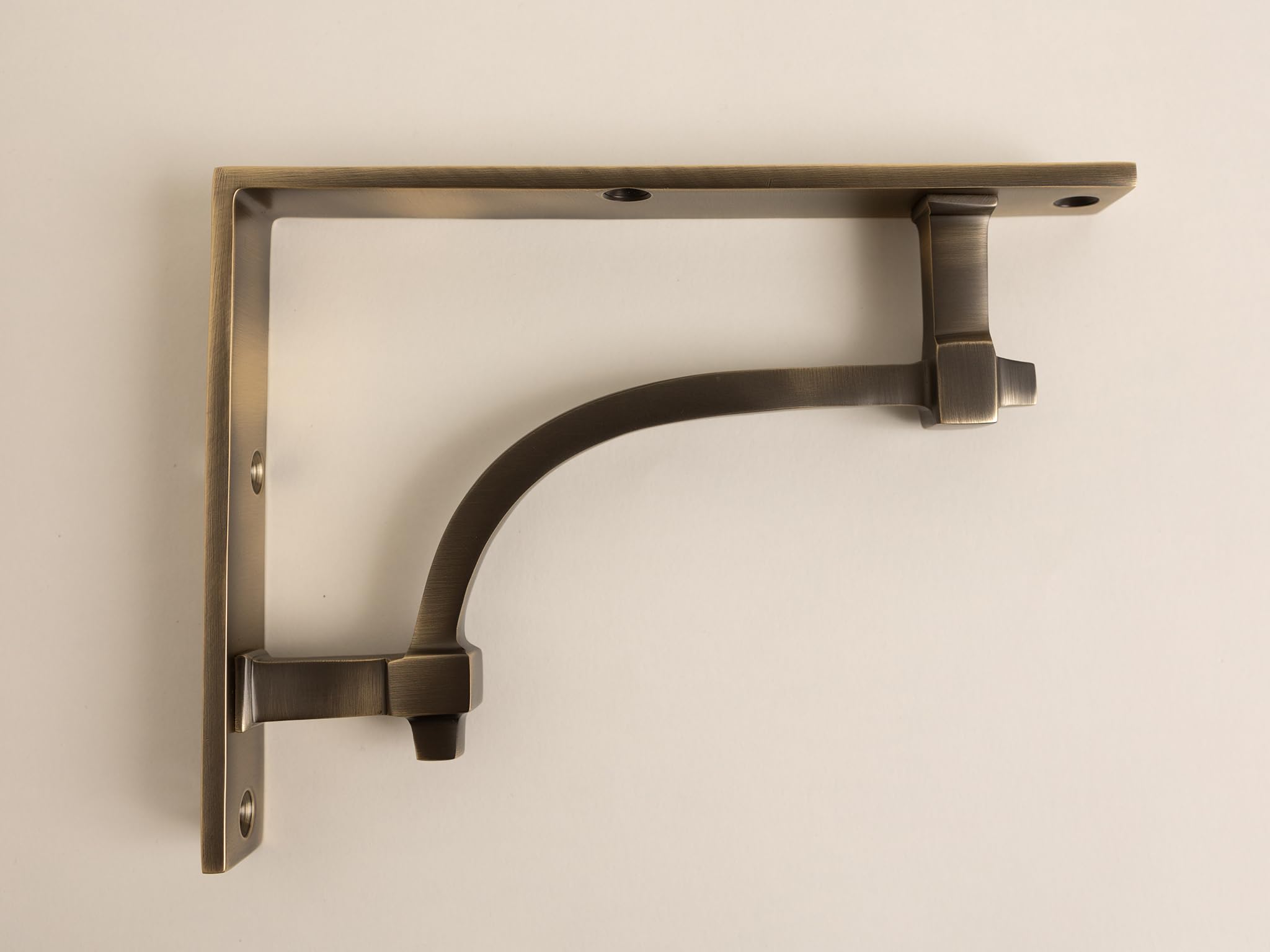 Brass Bee Antique Brass Vintage Industrial Style Solid Brass Shelf Brackets | Brass Shelving Heavy Solid Cast Brass | Sold Individually