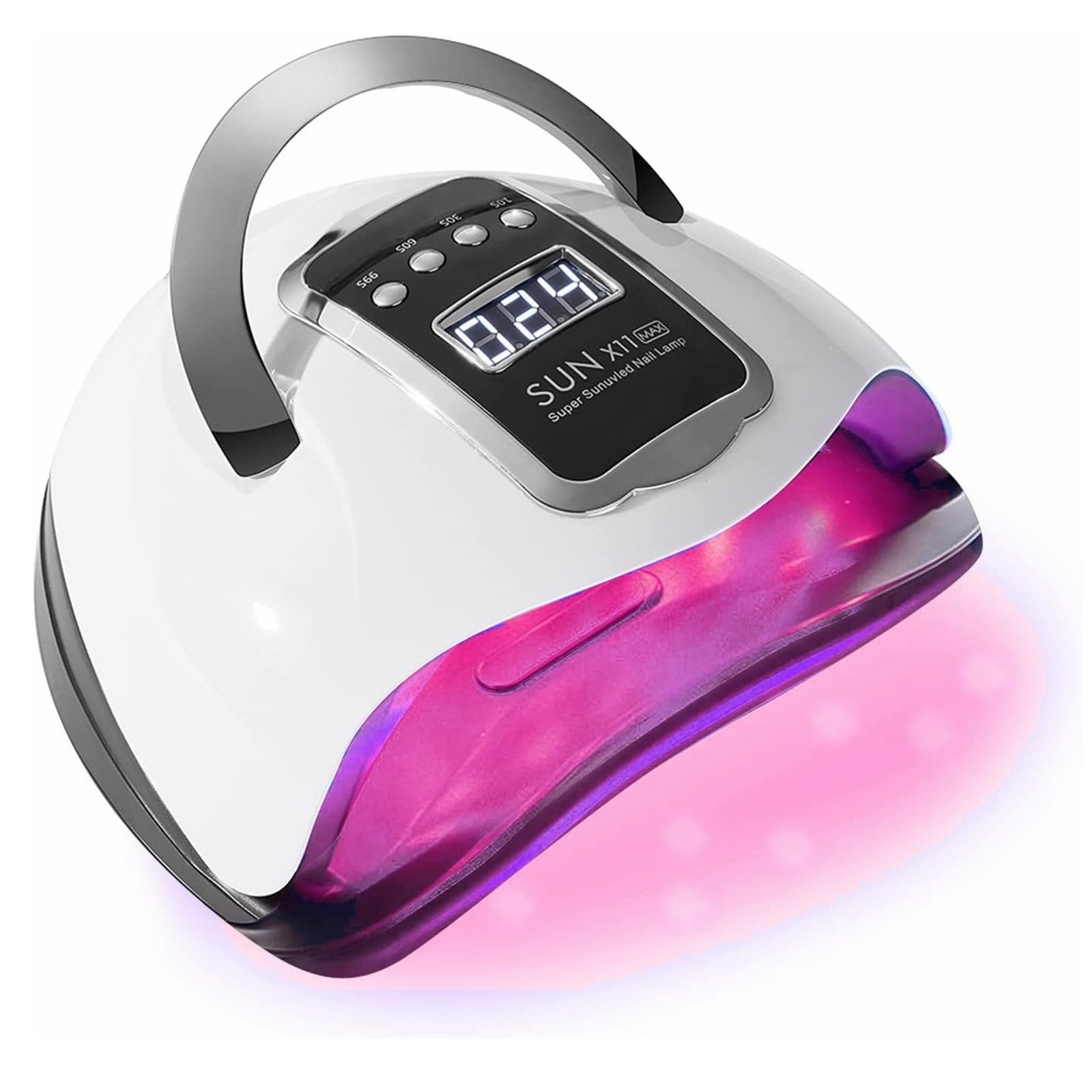 280W UV LED Nail Lamp, Professional UV Nail Dryer Light for Gel Nails with 66 Beads, Fast Curing Gel Polish Lamp Auto Sensor 4 Timer Setting Portable Nail Art Drying Tools for Fingernail and Toenail