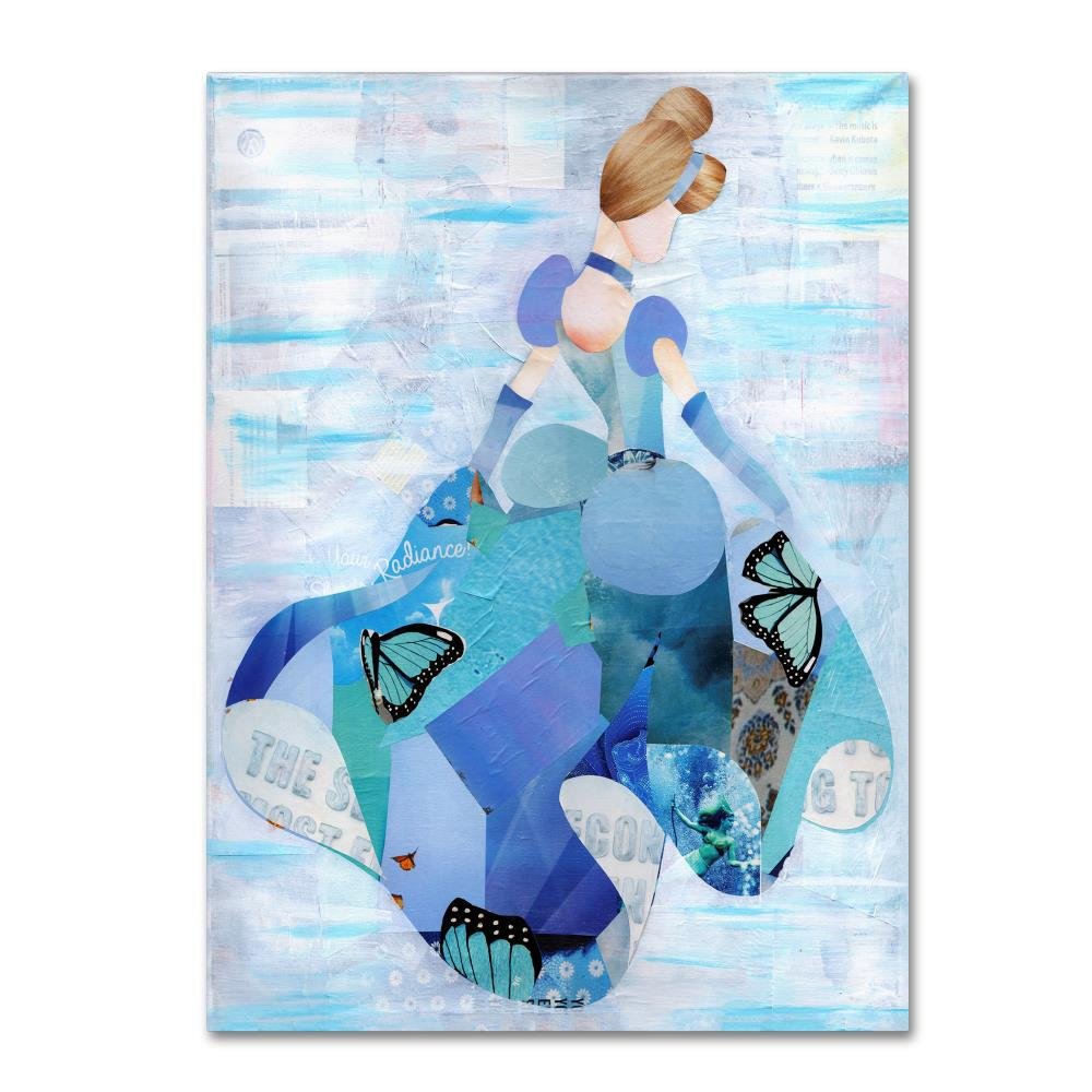 Cinderella by Artpoptart, 14x19-Inch Canvas Wall Art