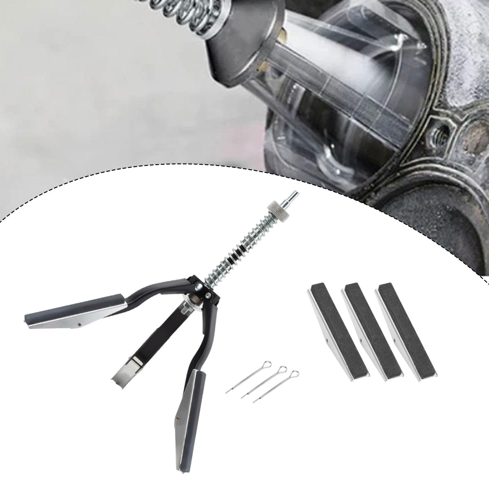 Amagogo Set di utensili per levigatura cilindri motore, utensili per rettifica e lucidatura, 3 ganasce, versatili, facili da installare, sgrassatore, 4inch