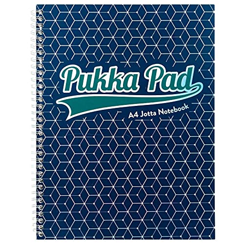 Image of Pukka Pad 200 Pages 80GSM Glee Jotta Wirebound Notebook, A4 Size, Dark Blue