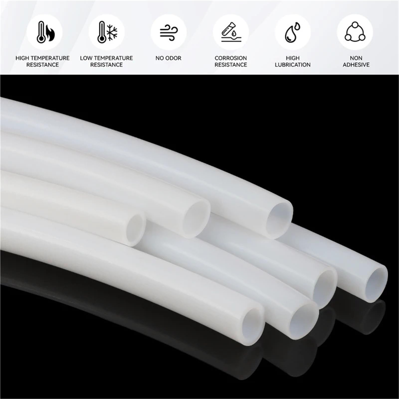 PTFE Tubo Extrusora de manguera aislada, tubo rígido con cabezal en J for piezas de impresora 3D