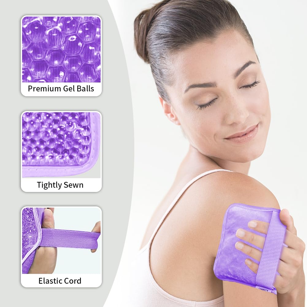 Paquete de hielo de gel para lesiones reutilizable para dolor hinchazón de rodilla, hombro, pie, espalda, tobillo, cuello, codo, muela del juicio, compresa fría o caliente