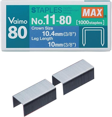 MAX Grapas de repuesto para grapadoras Vaimo 80