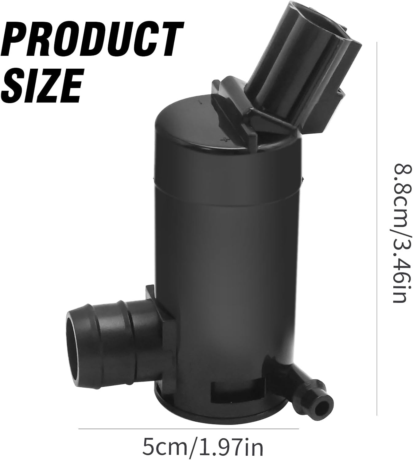 MDEOOSKY 1Pc Windshield Washer Pump, Replacement for Freightliner Cascadia, Replaces A2271173000 HLK7037 (Black)