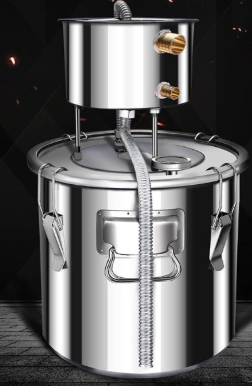 Amazon | CokBlu多目的ステンレス蒸留器セット：酒・水
