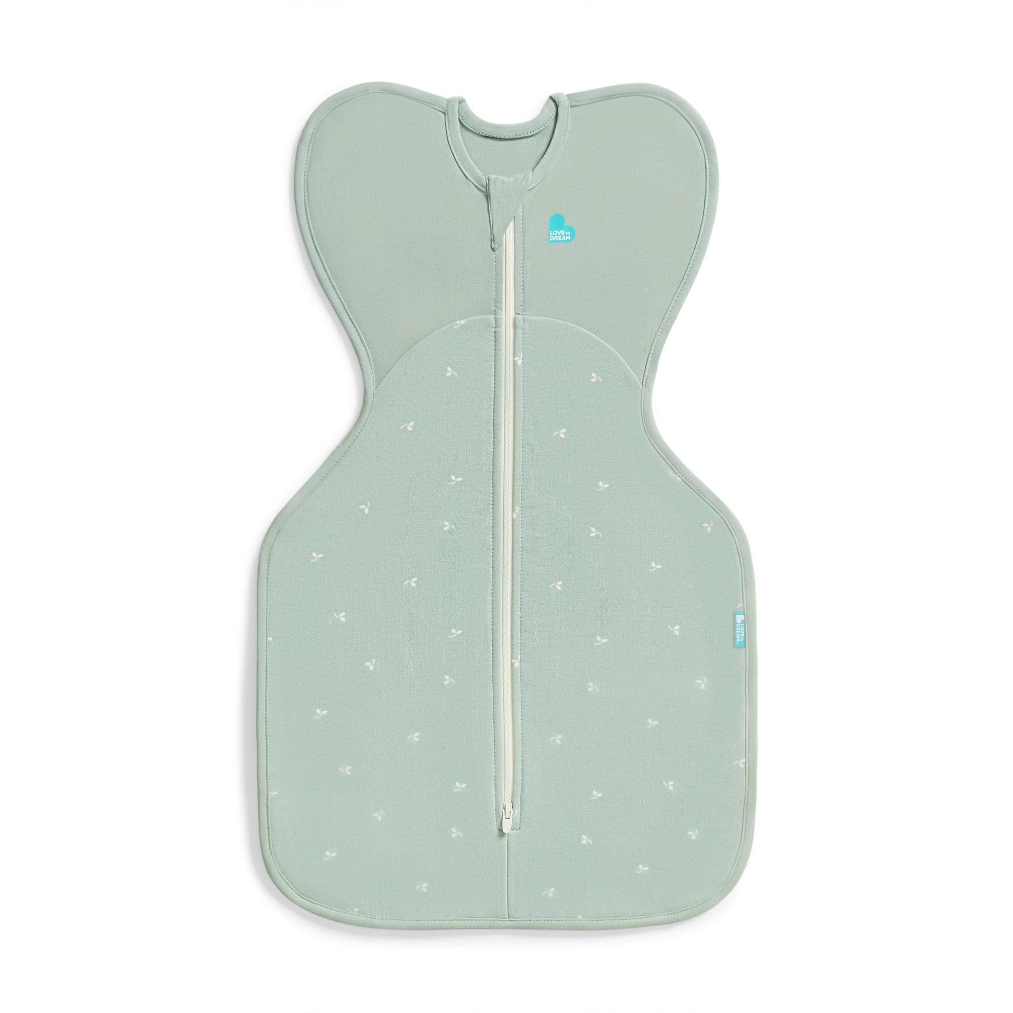 Love To Dream™ Swaddle UP™, Newborn 2.2-3.8 kg, Olive Twigs, Snug Fit Supports Good Sleep, 1.5 TOG Suitable All Year for (18-24°C) Temps, Machine Washable & Double Zip for Easy Nappy Change — image 1
