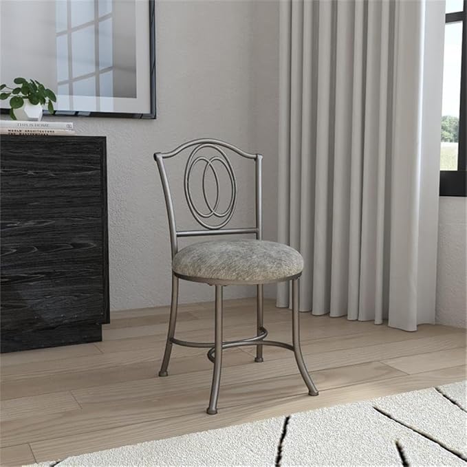 Silla De Oficina Sin Apoyabrazos Plateado miniatura 6