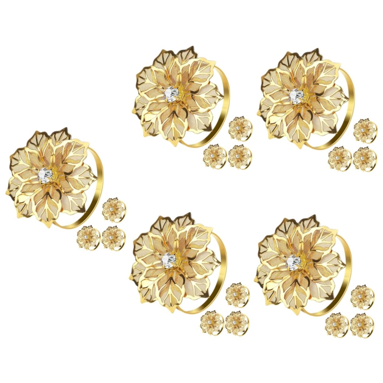 TOPBATHY 20piezas Aros De Servilleta De Inoxidable Diseño De para Bodas y Soporte Decorativo para Mesa