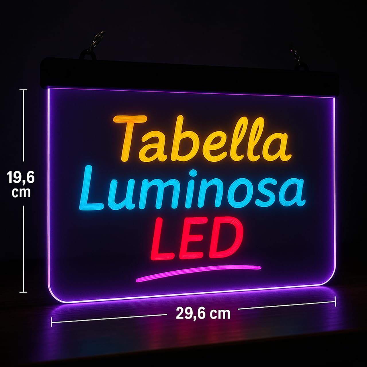Letrero LED personalizable mesa luminosa luz multicolor para locales bares
