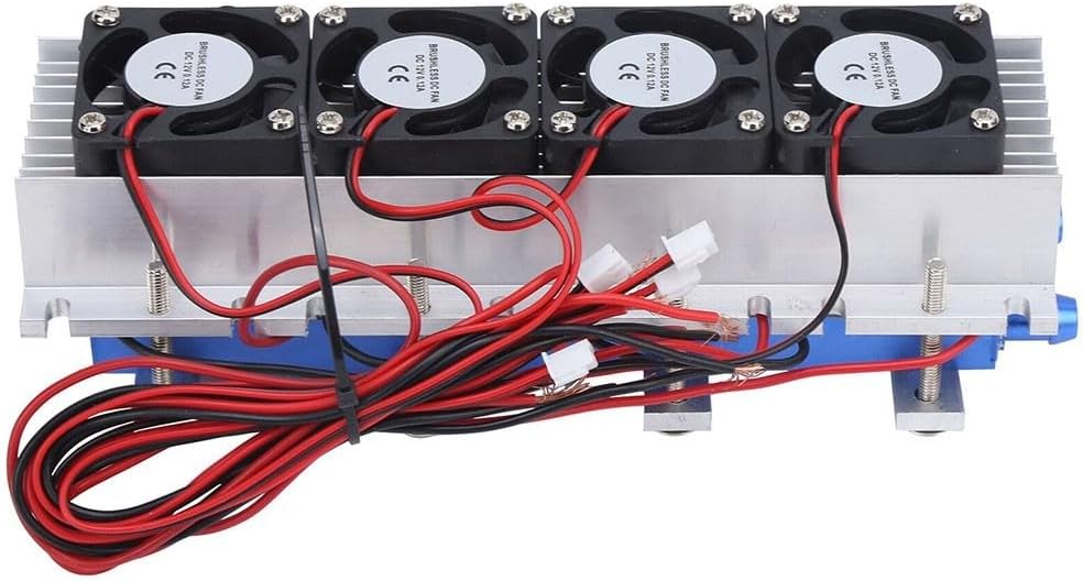 4 Chip Thermoelectric Cooler 288W Semiconductor Refrigerator with Water Cooled Heat Dissipation Module for DC 12V Low Noise Cooling System