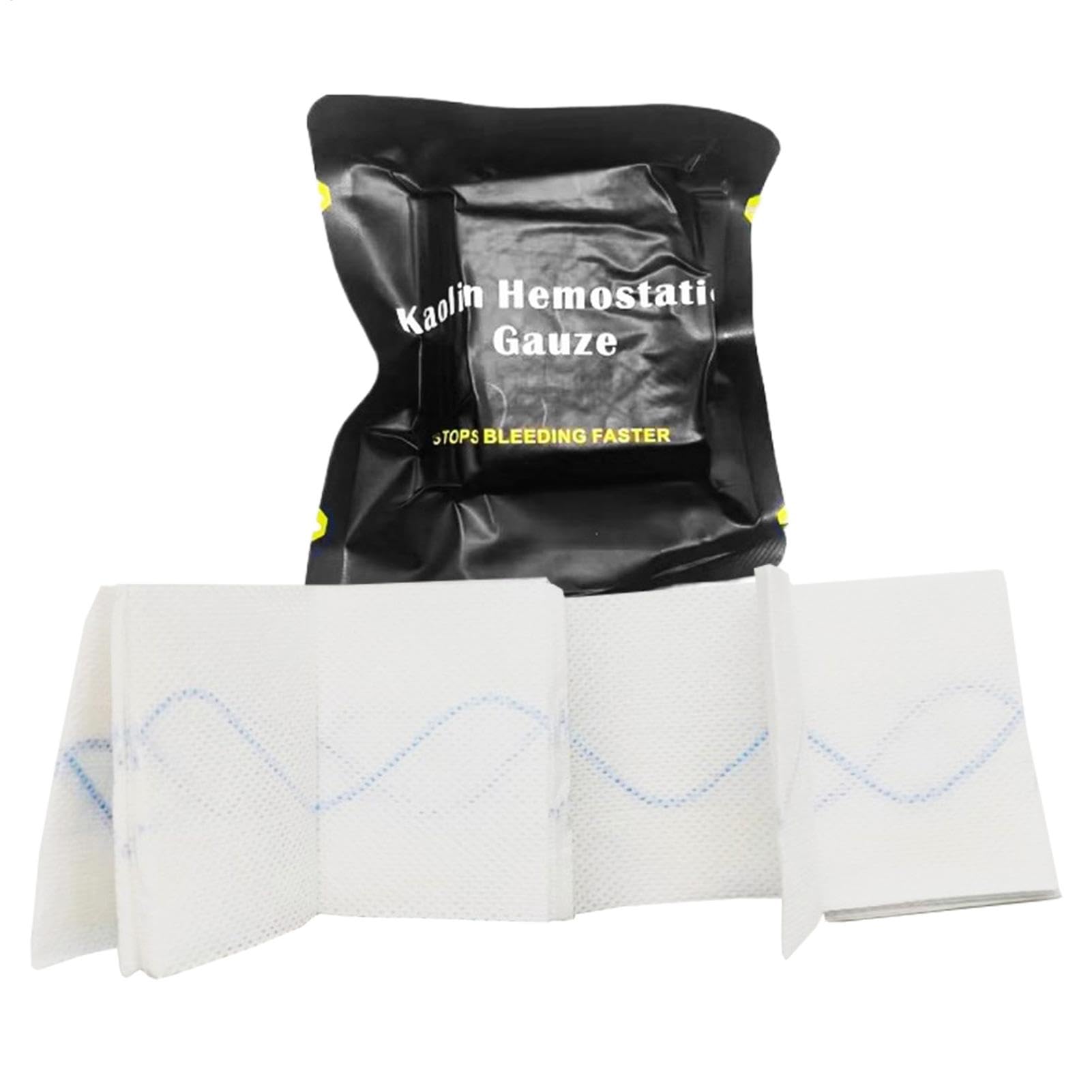Almohadilla de control de gasa, vendaje de caolín de arcilla, vendaje de coagulación, diseño de absorción rápida, paquete de cuidado de heridas, color, para camping, senderismo, viajes
