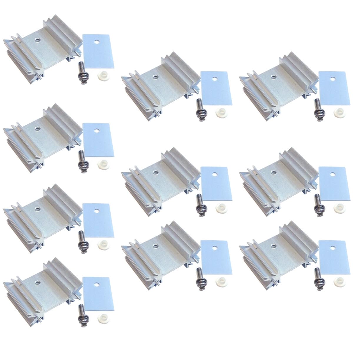 BESTYASH Dissipatore di Calore in Alluminio per Transistor To-220, Set da 40 Pezzi Alta Conduttività Termica per Ridurre Rischio di Guasti da Surriscaldamento Colore Casuale