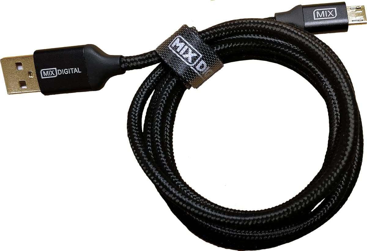 1m Mix Digital Premium USB Cable Black - USB (M) to Micro-USB Type B (M) (Andriod)