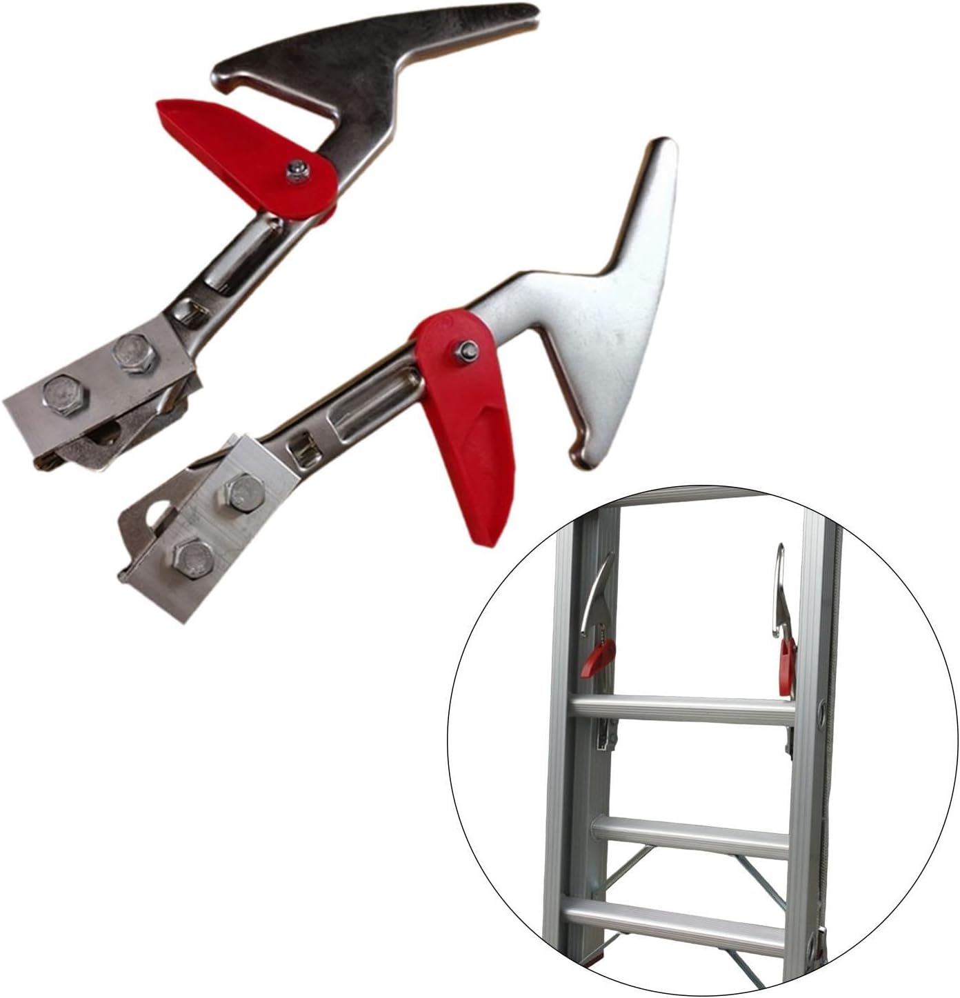 Set of 2 Extension Rung Locks for Ladder Stabilization Accessories, Large Rung Locks