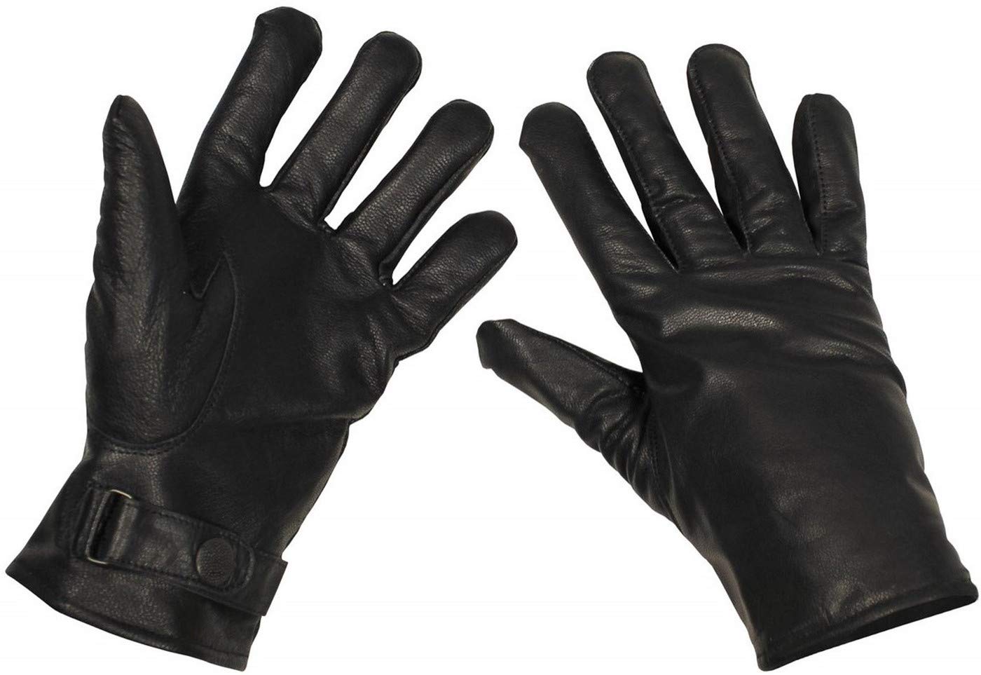 MFH BW Lederhandschuhe, gefüttert, schwarz, Mod